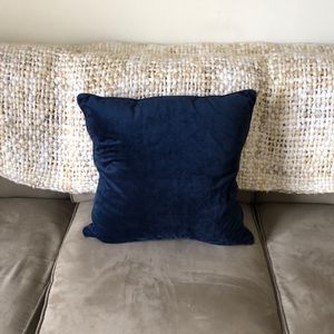 Square blue velvet pillows from pier 1